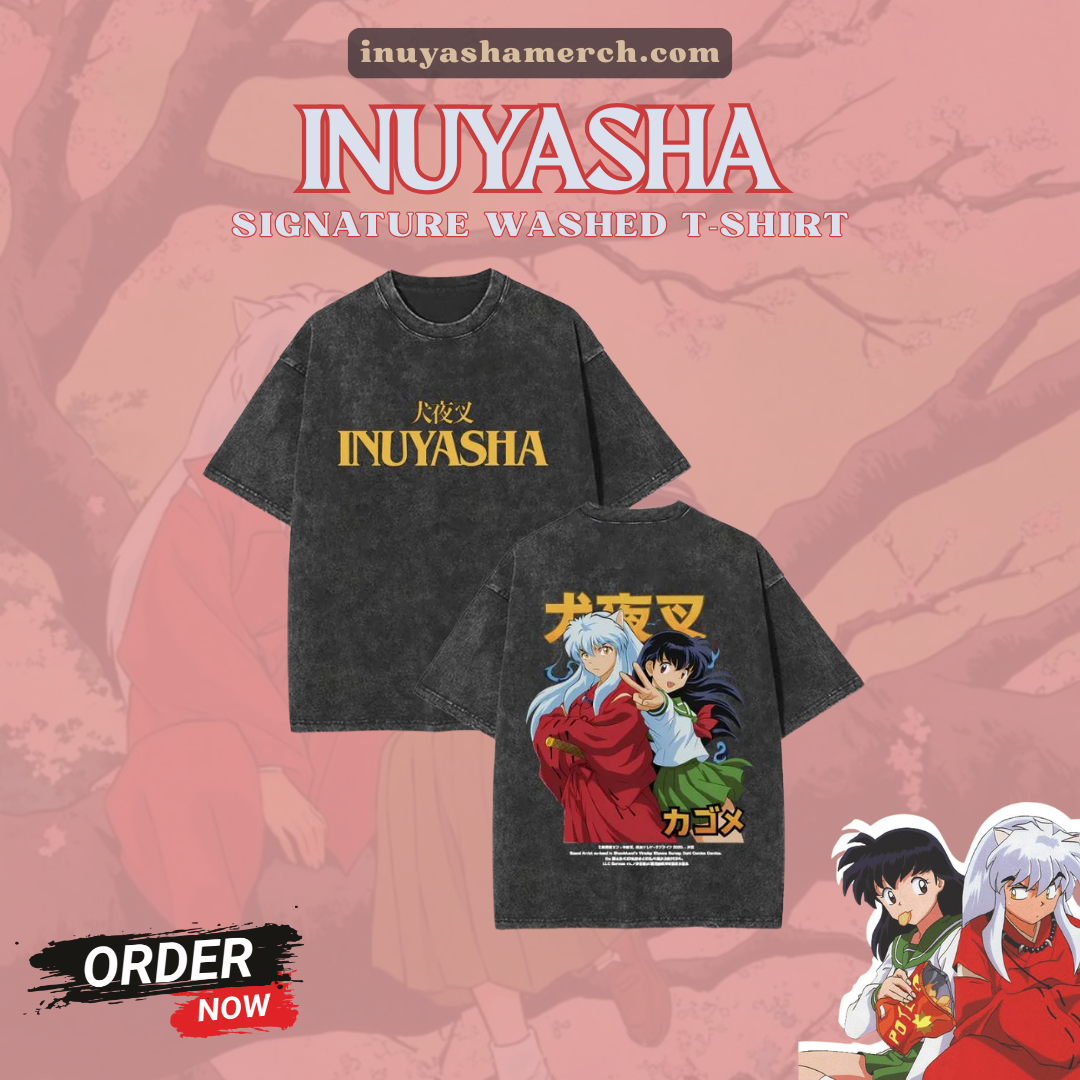 Inuyasha & Kagome PTTT0306 Washed  Inuyasha T-Shirts